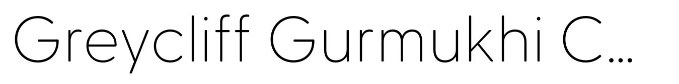 Greycliff Gurmukhi CF Thin